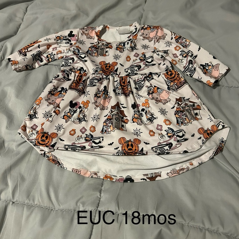 Halloween Bluey Themed Baby hi low tunic
